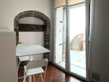 Seashell studio, small fully equipped kitchen