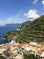 Dolphin studio, bed and window on the Ligurian coast